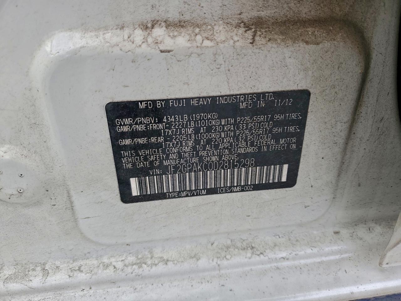 2013 SUBARU XV CROSSTREK 2.0 LIMITED photo 14