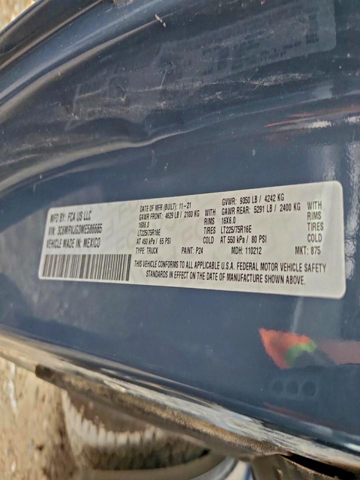 2021 RAM PROMASTER 3500 DELIVERY VAN photo 25