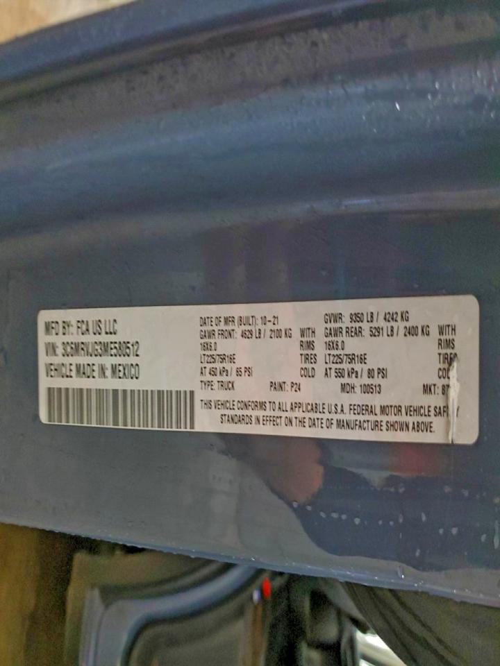 2021 RAM PROMASTER 3500 DELIVERY VAN photo 23