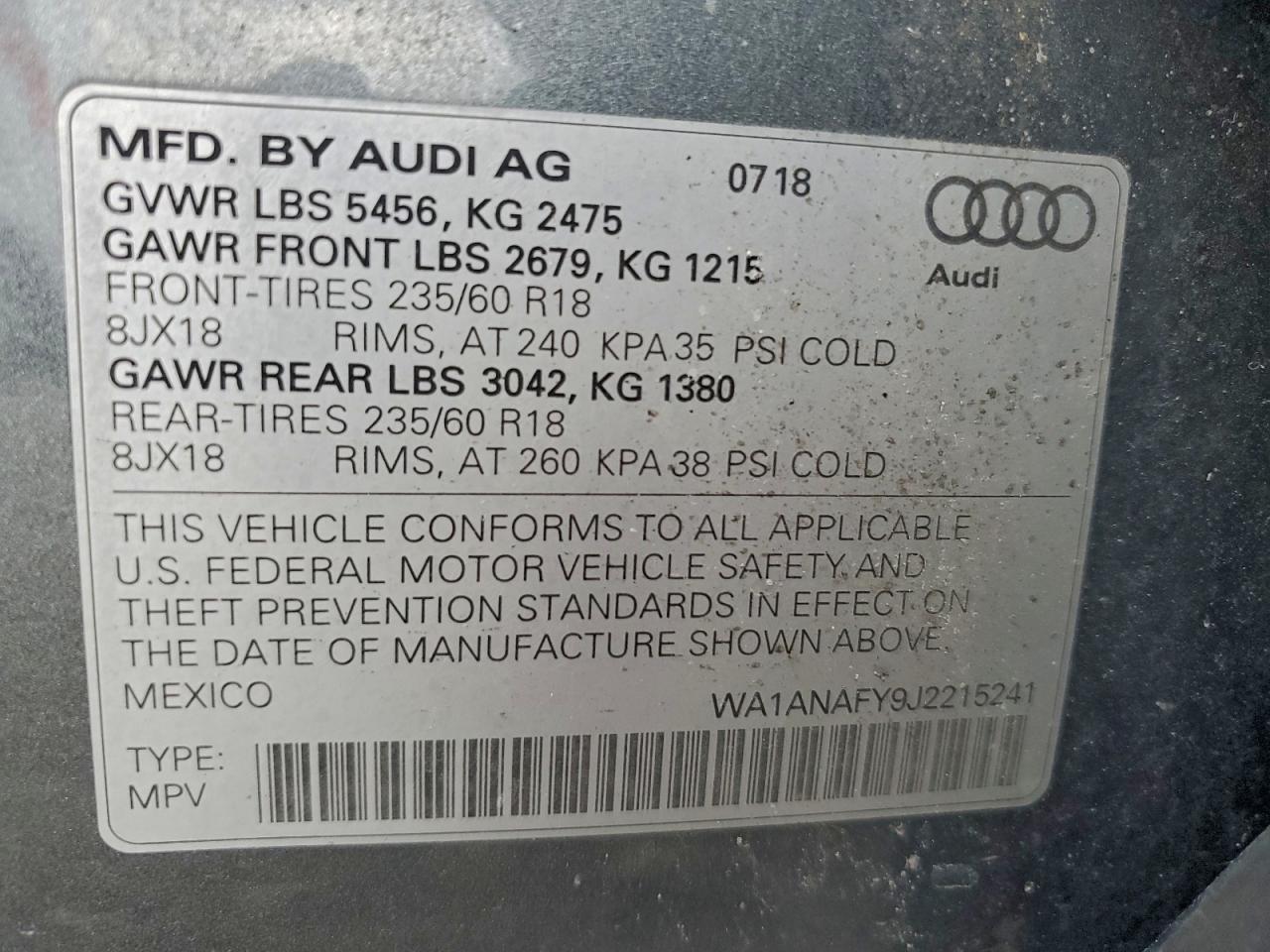 2018 AUDI Q5 PREMIUM photo 25