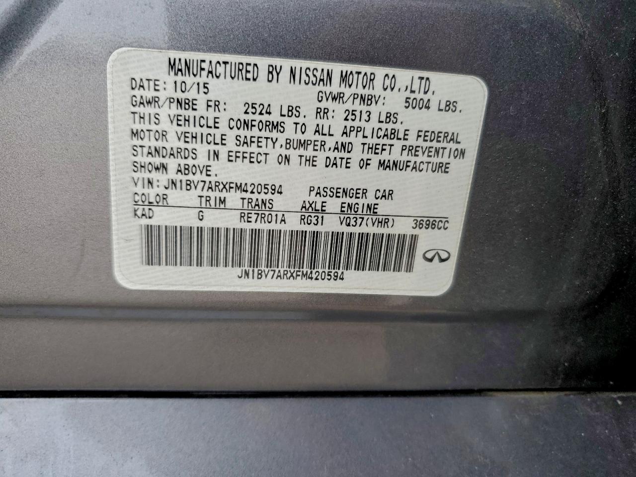 2015 INFINITI Q50 BASE photo 23