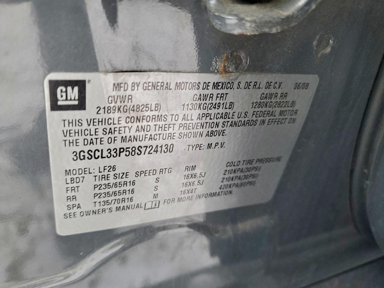 2008 SATURN VUE XE photo 13