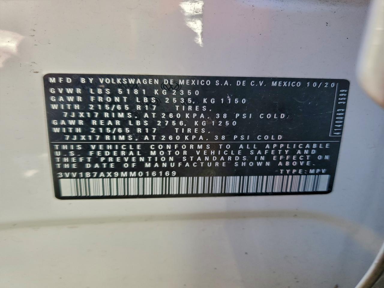 2021 VOLKSWAGEN TIGUAN S photo 37