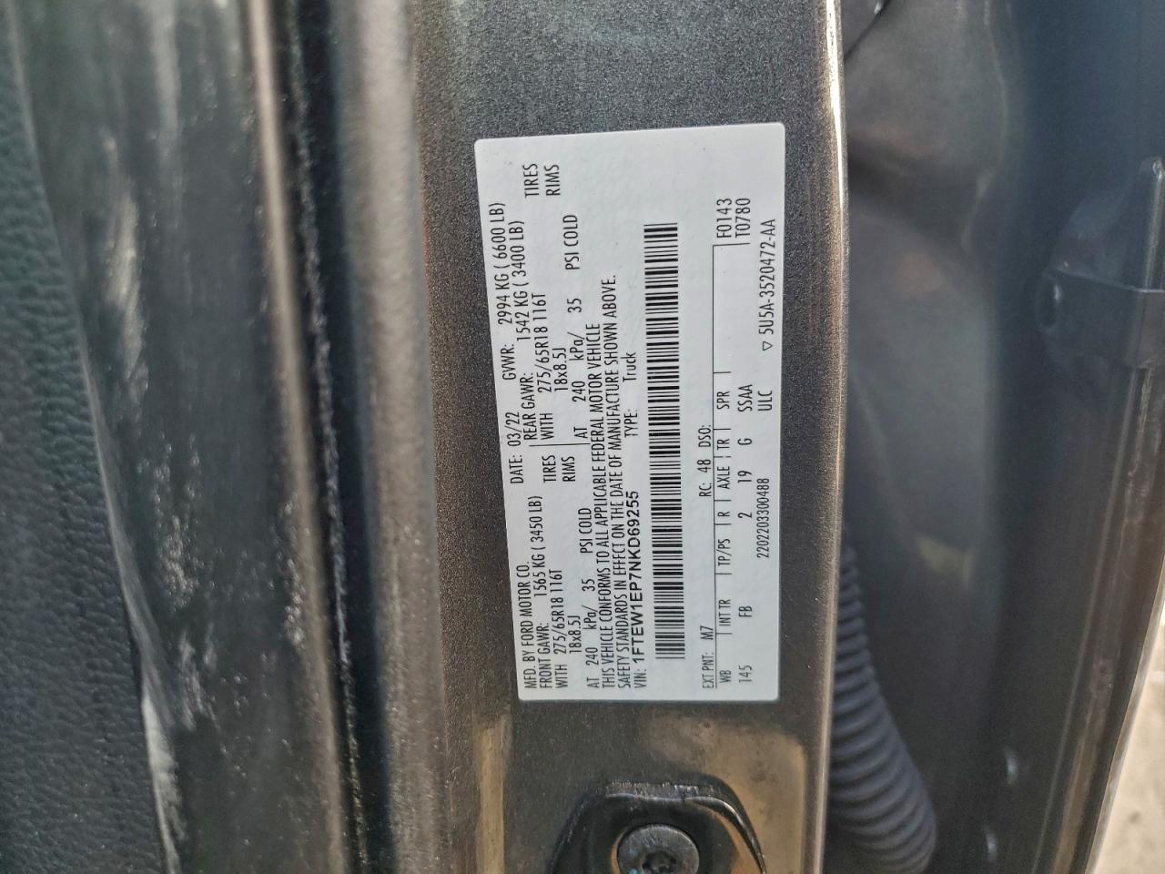 2022 FORD F150 SUPERCREW photo 12