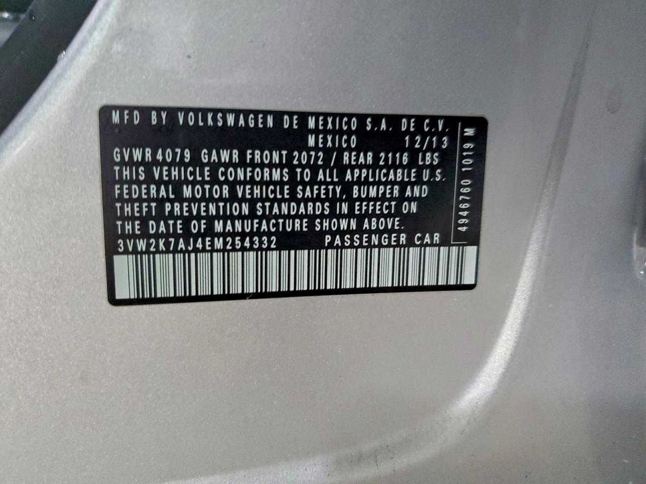 2014 VOLKSWAGEN JETTA BASE photo 12