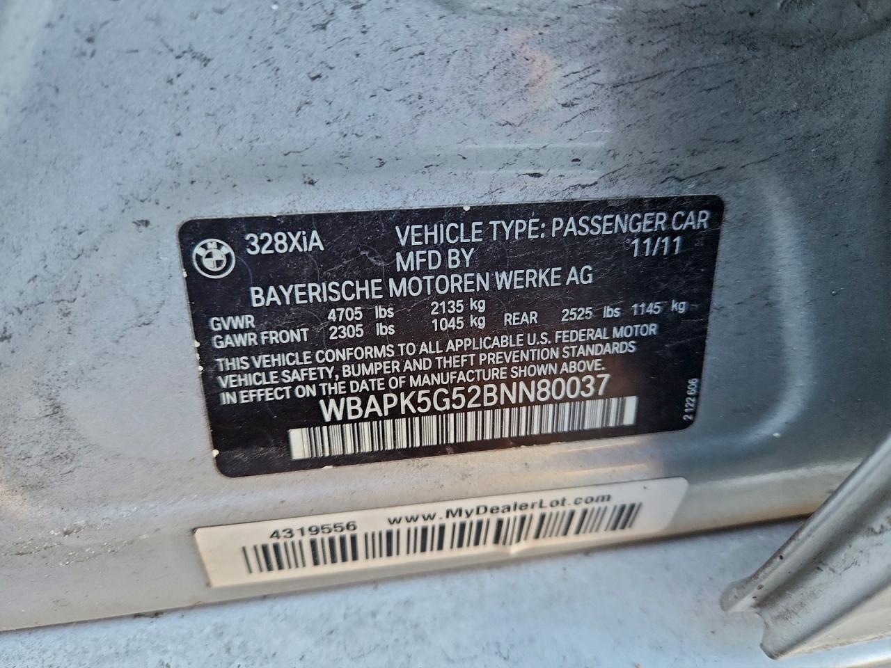 2011 BMW 328 XI SULEV photo 12