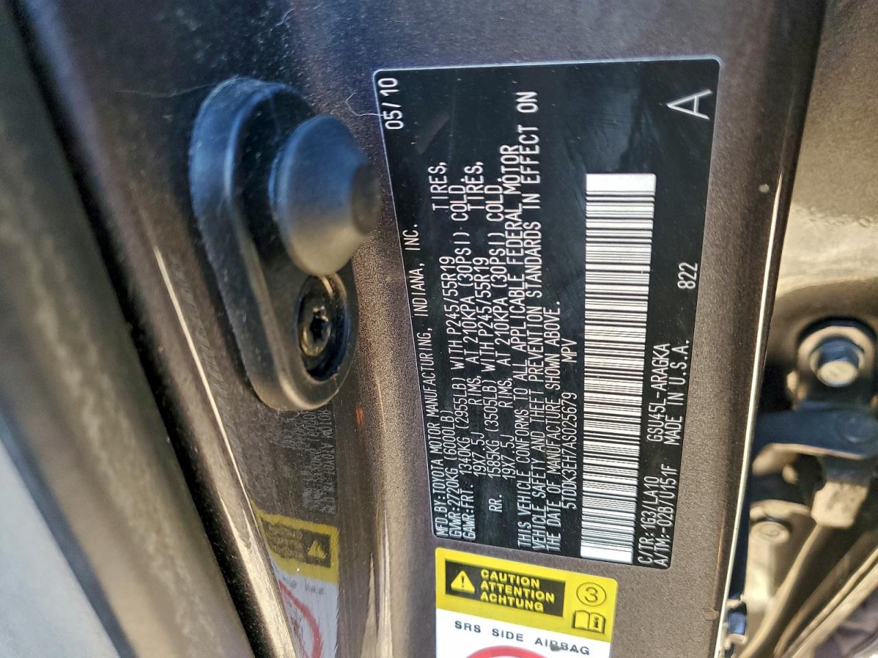 2010 TOYOTA HIGHLANDER LIMITED photo 13