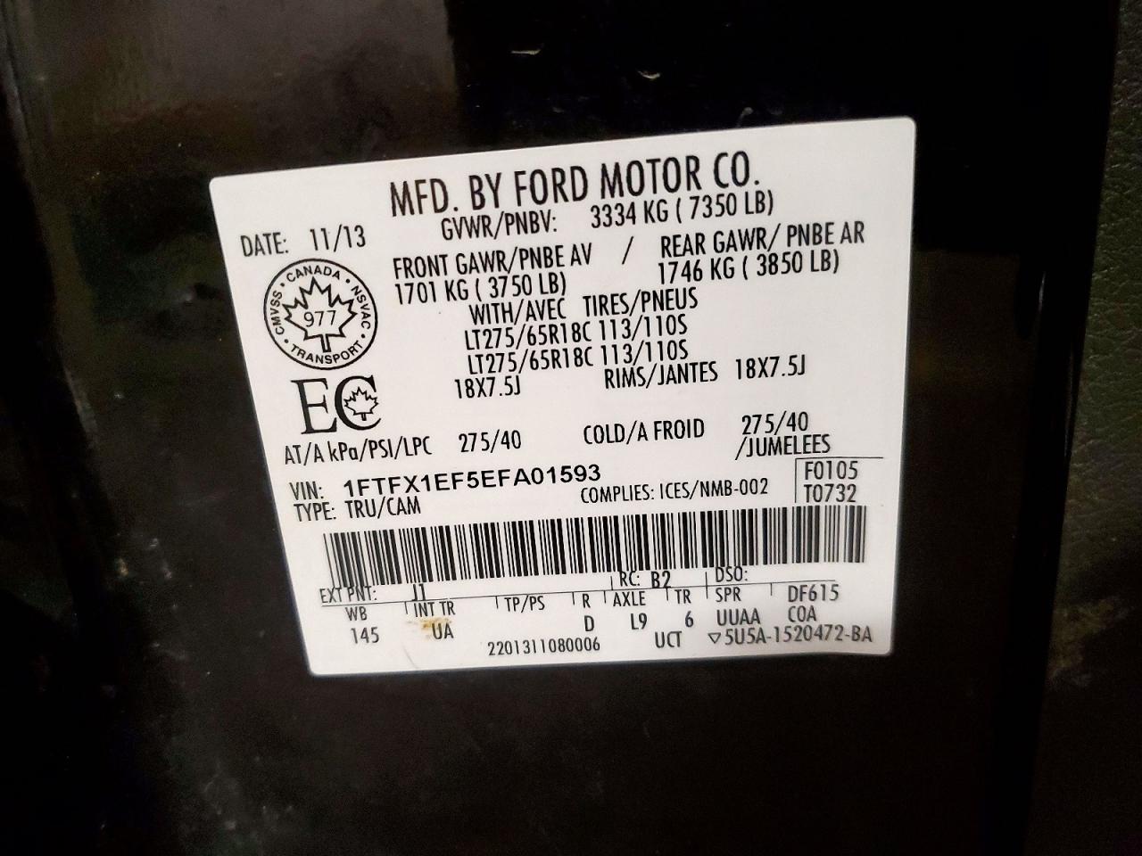 2014 FORD F150 SUPER CAB photo 12