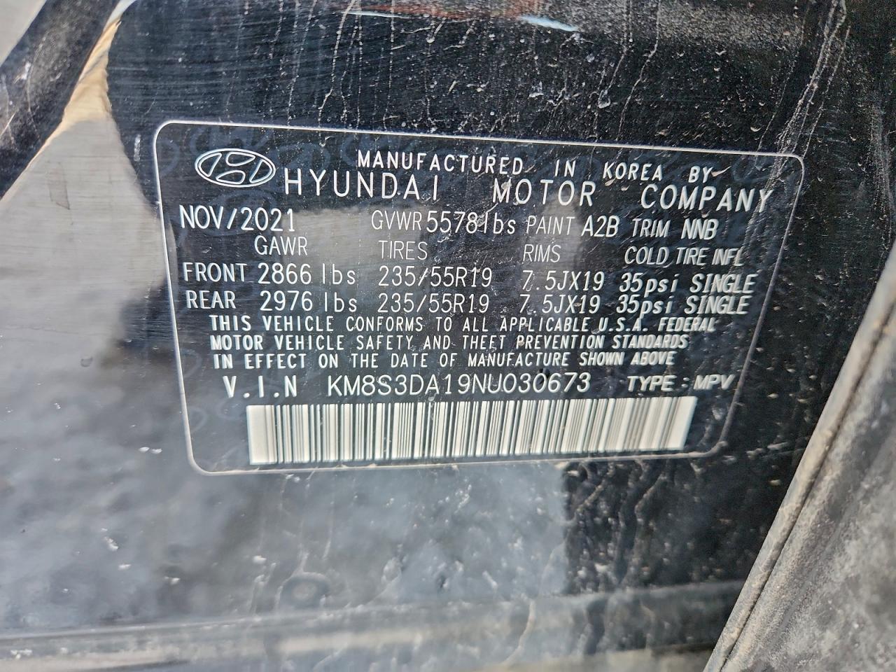 2022 HYUNDAI SANTA FE SEL PREMIUM photo 27