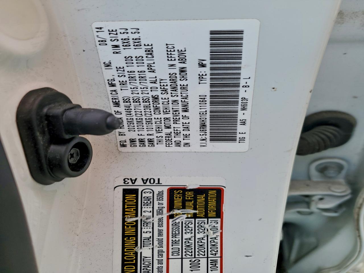 2014 HONDA CR-V LX photo 25