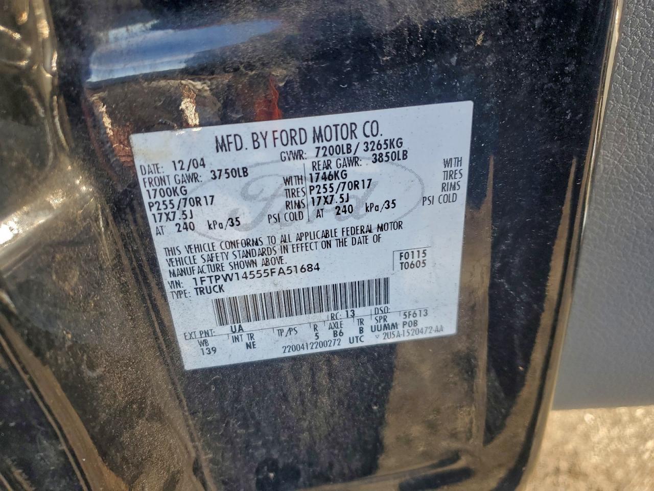 2005 FORD F150 SUPERCREW photo 12