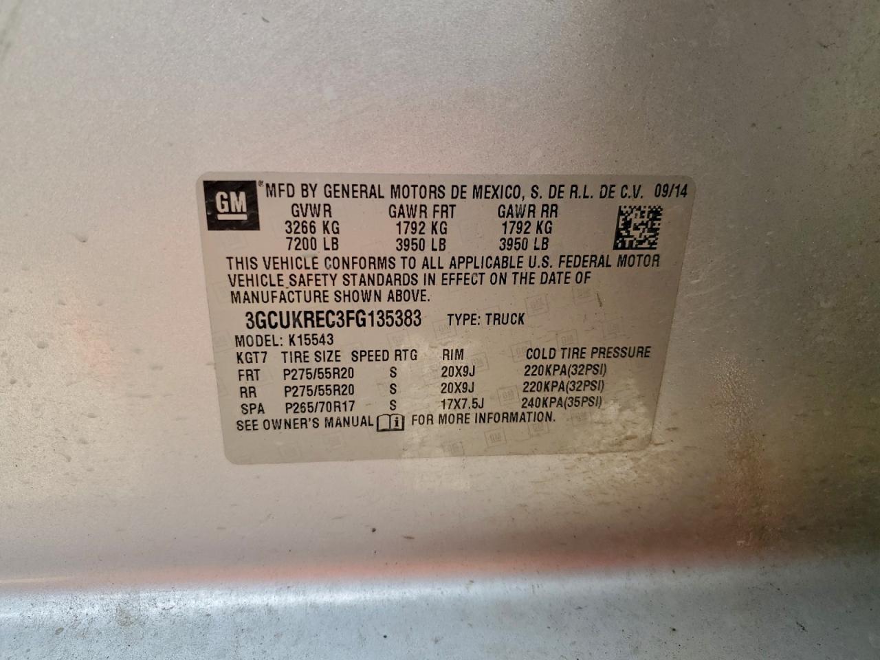 2015 CHEVROLET SILVERADO K1500 LT photo 12