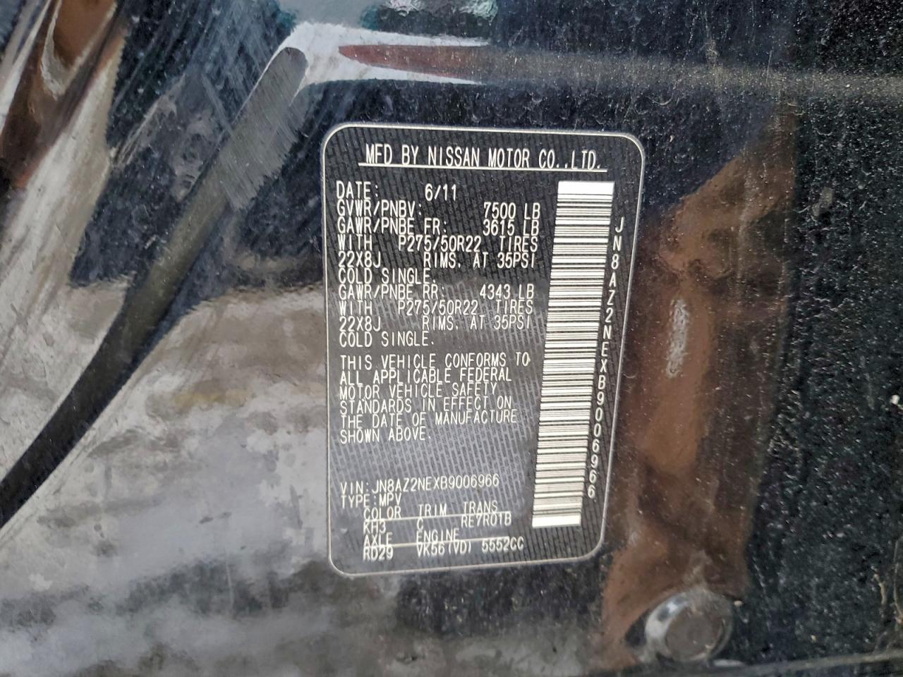 2011 INFINITI QX56 photo 37