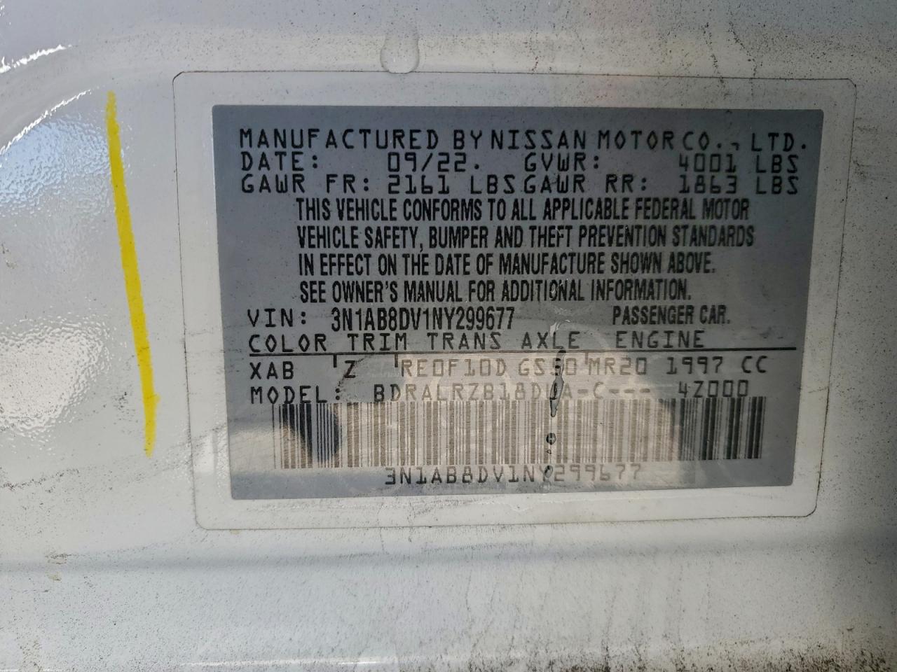 2022 NISSAN SENTRA SR photo 12