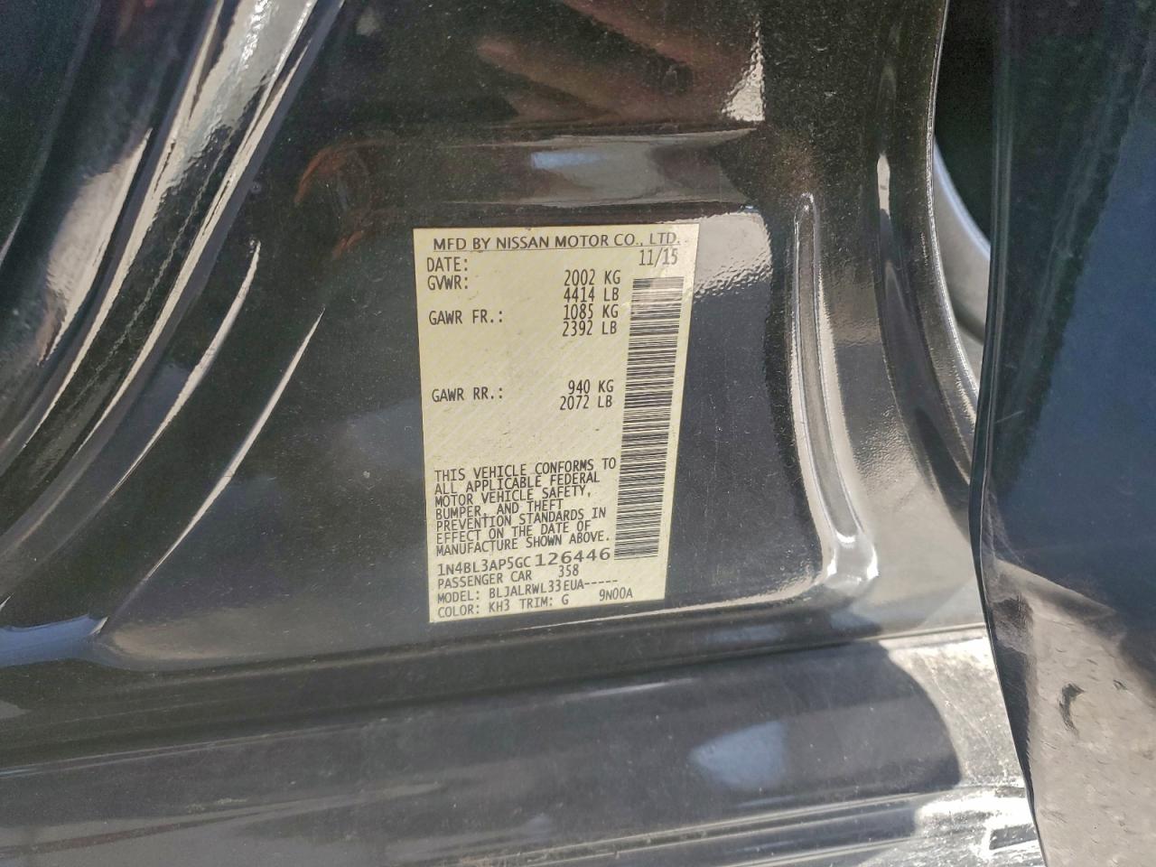 2016 NISSAN ALTIMA 3.5SL photo 37