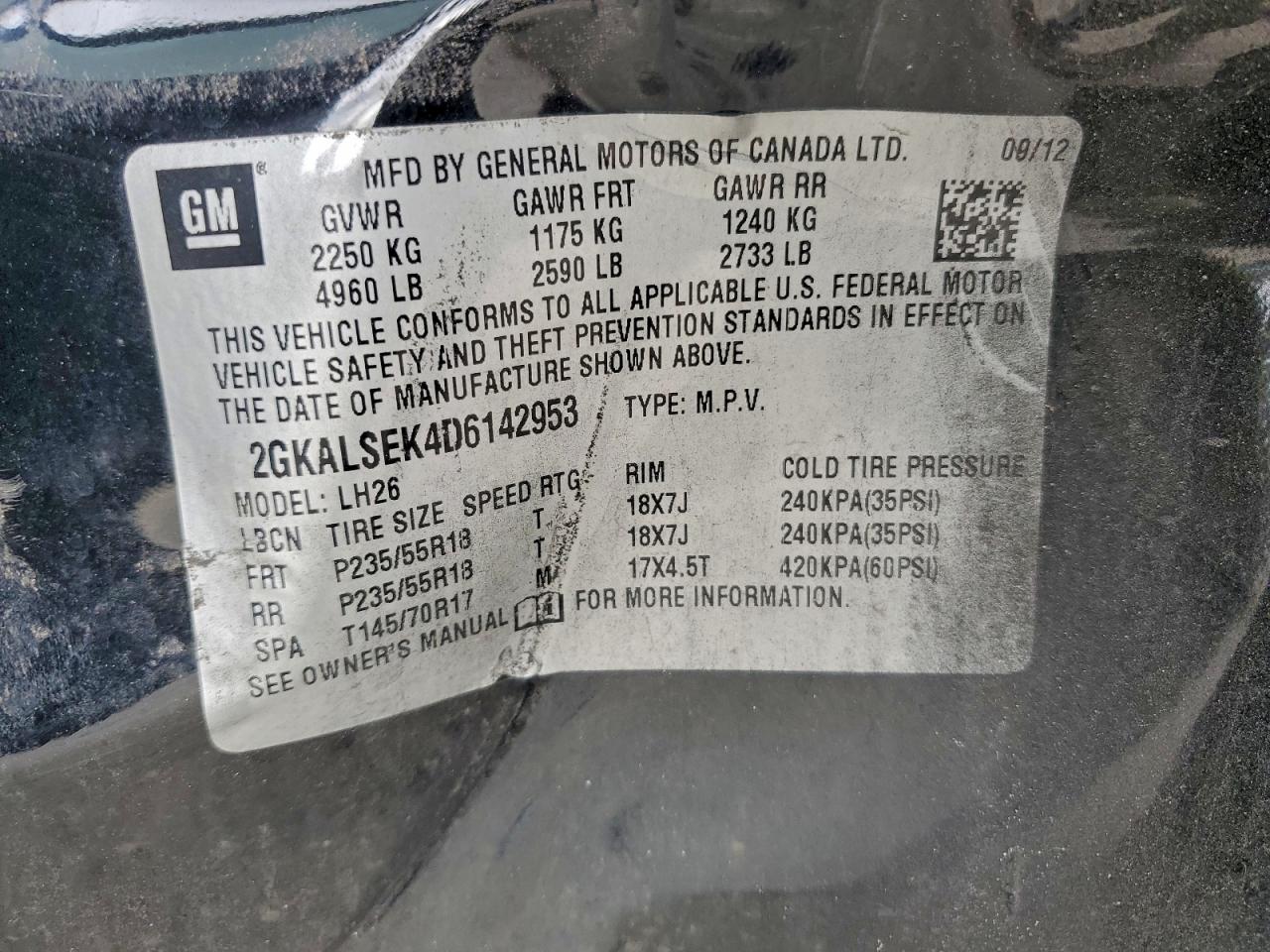 2013 GMC TERRAIN SLE photo 25