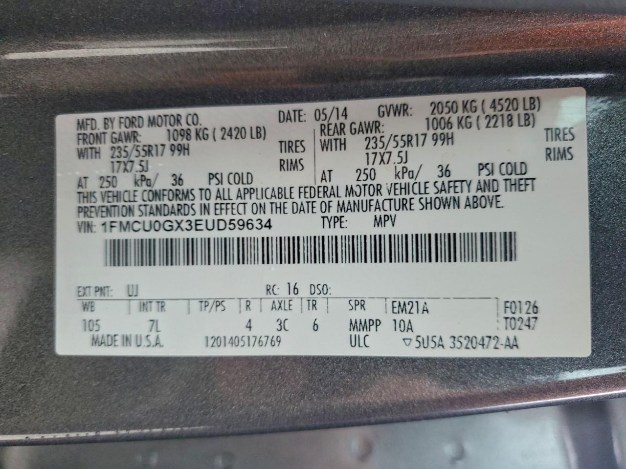 2014 FORD ESCAPE SE photo 13