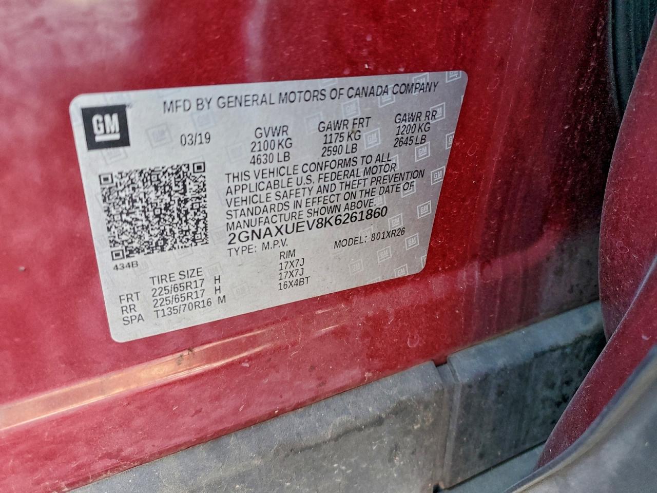 2019 CHEVROLET EQUINOX LT photo 25