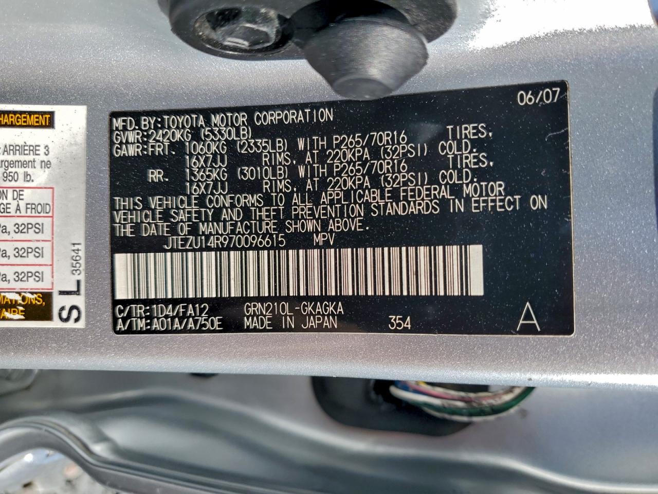 2007 TOYOTA 4RUNNER SR5 photo 13
