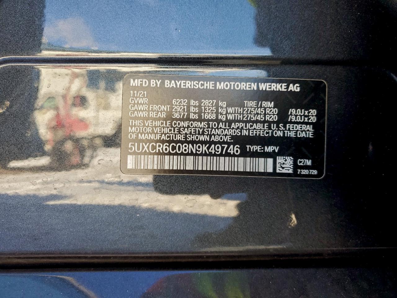 2022 BMW X5 XDRIVE40I photo 13