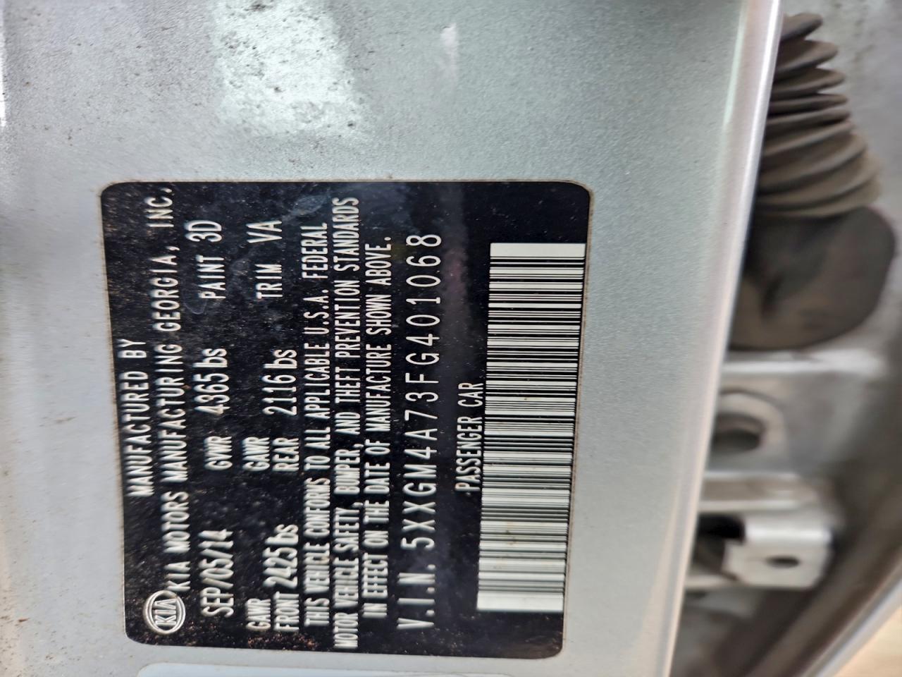 2015 KIA OPTIMA LX photo 34