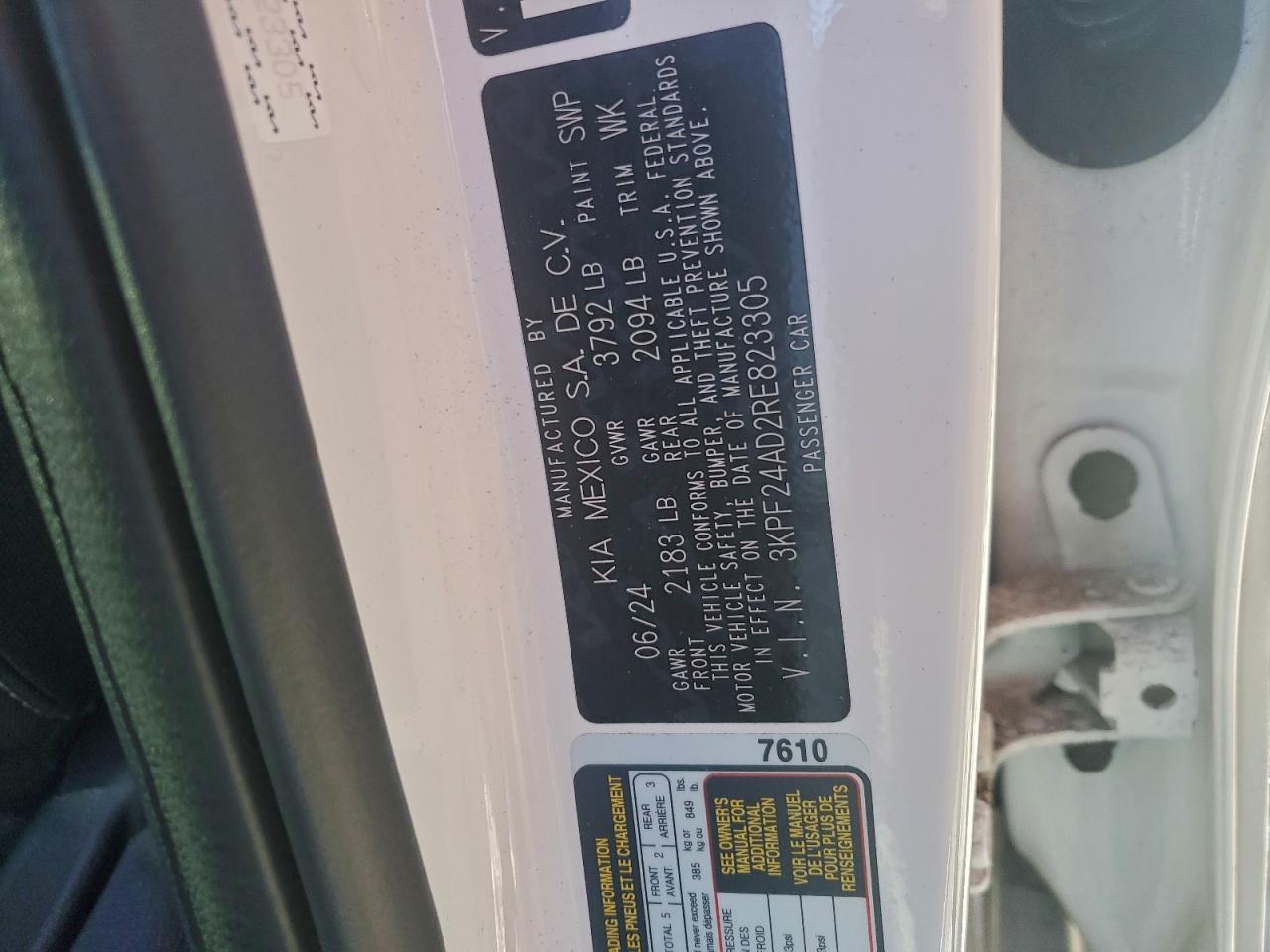 2024 KIA FORTE LX photo 12