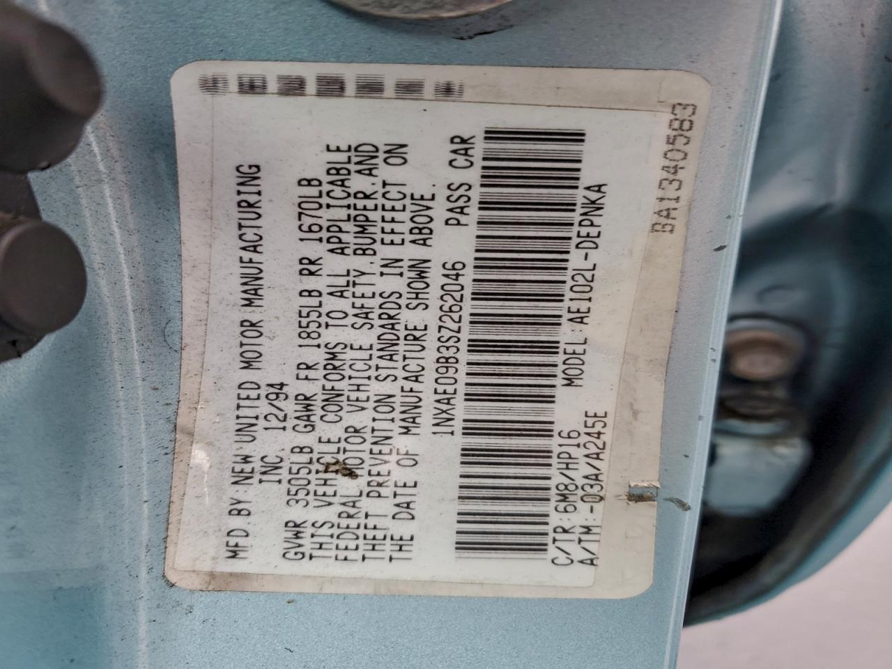 1995 TOYOTA COROLLA LE photo 23