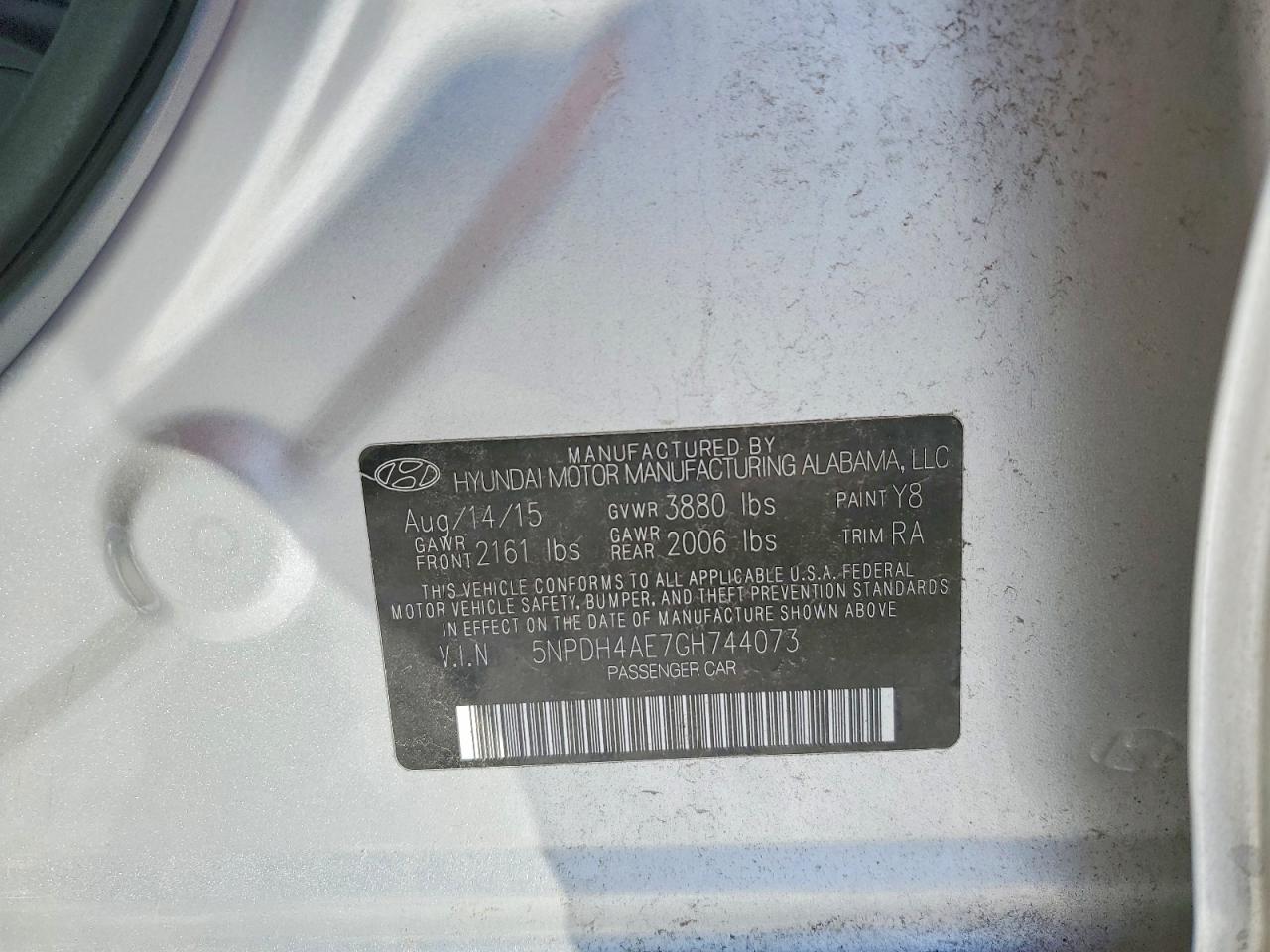 2016 HYUNDAI ELANTRA SE photo 12