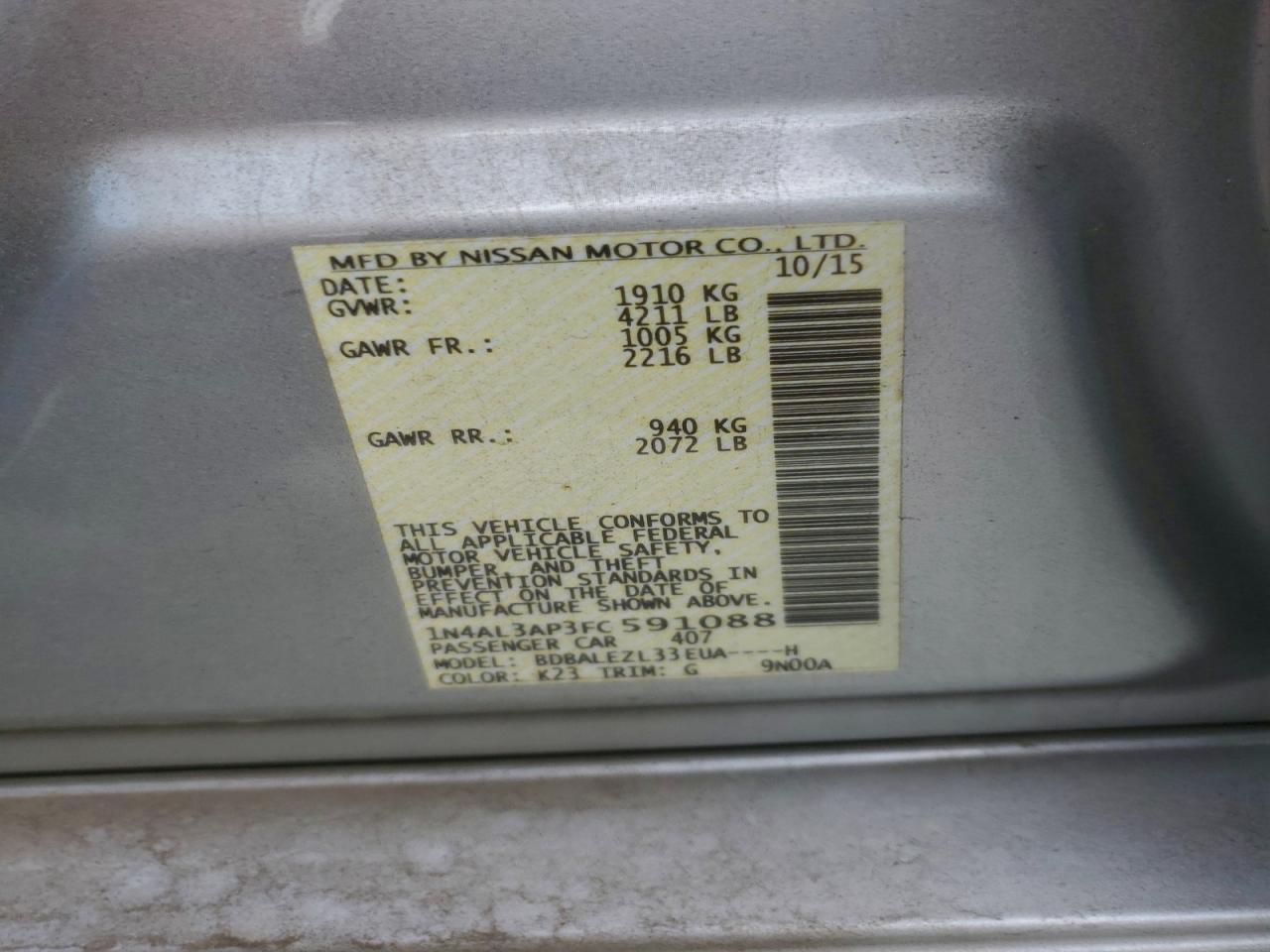 2015 NISSAN ALTIMA 2.5 photo 34