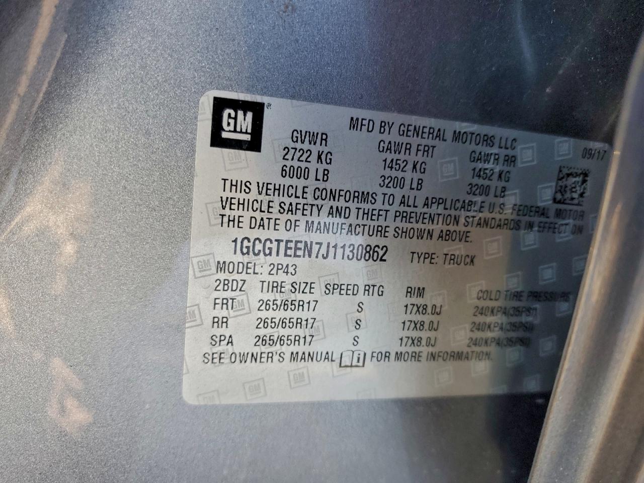 2018 CHEVROLET COLORADO ZR2 photo 23