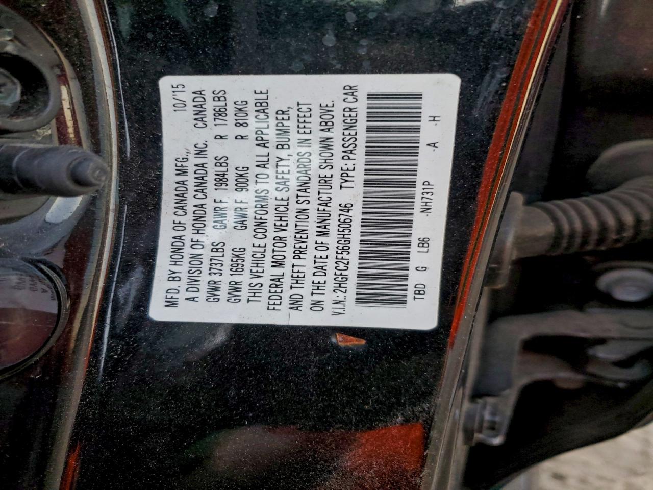 2016 HONDA CIVIC LX photo 34