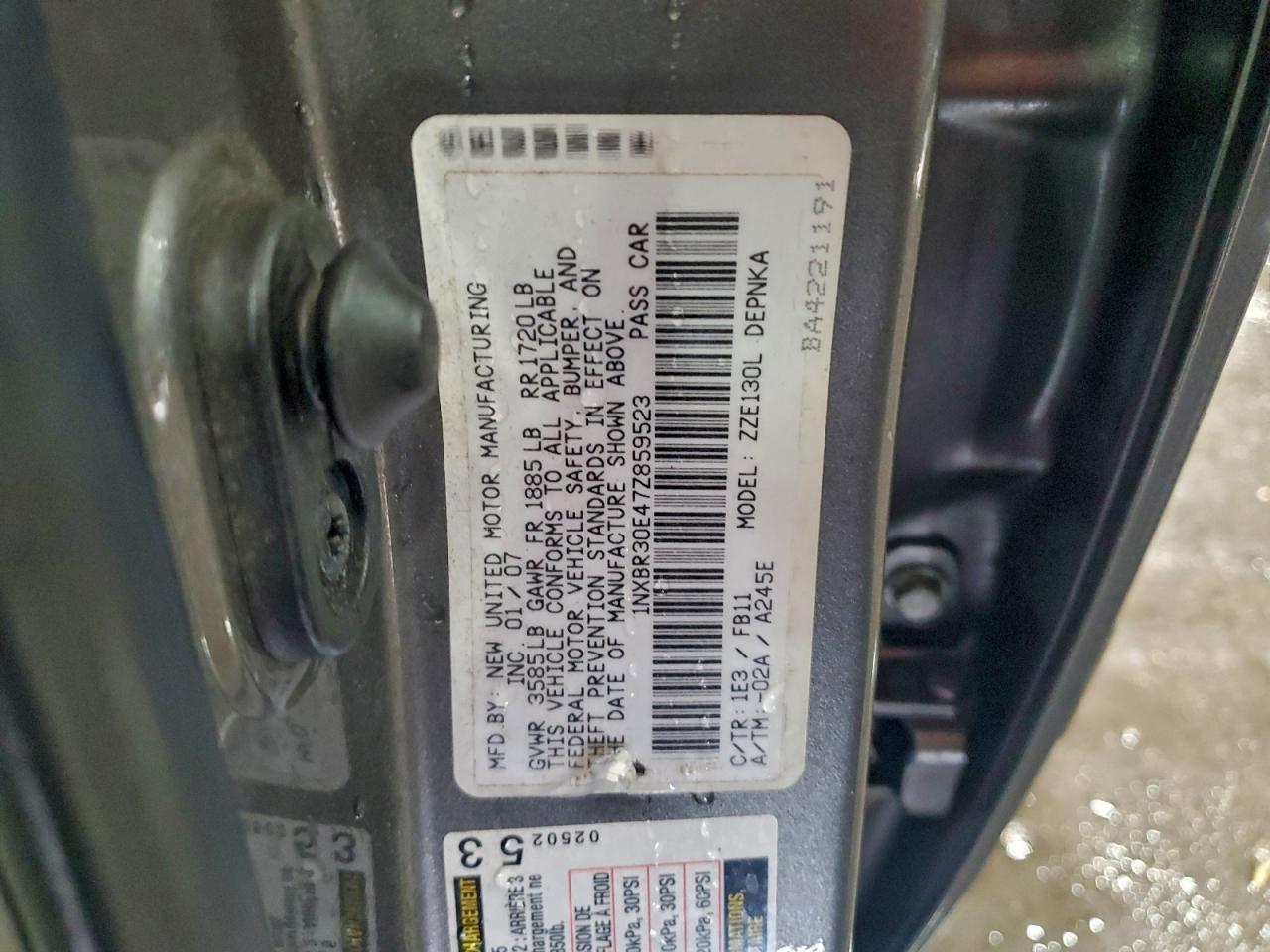 2007 TOYOTA COROLLA CE photo 13