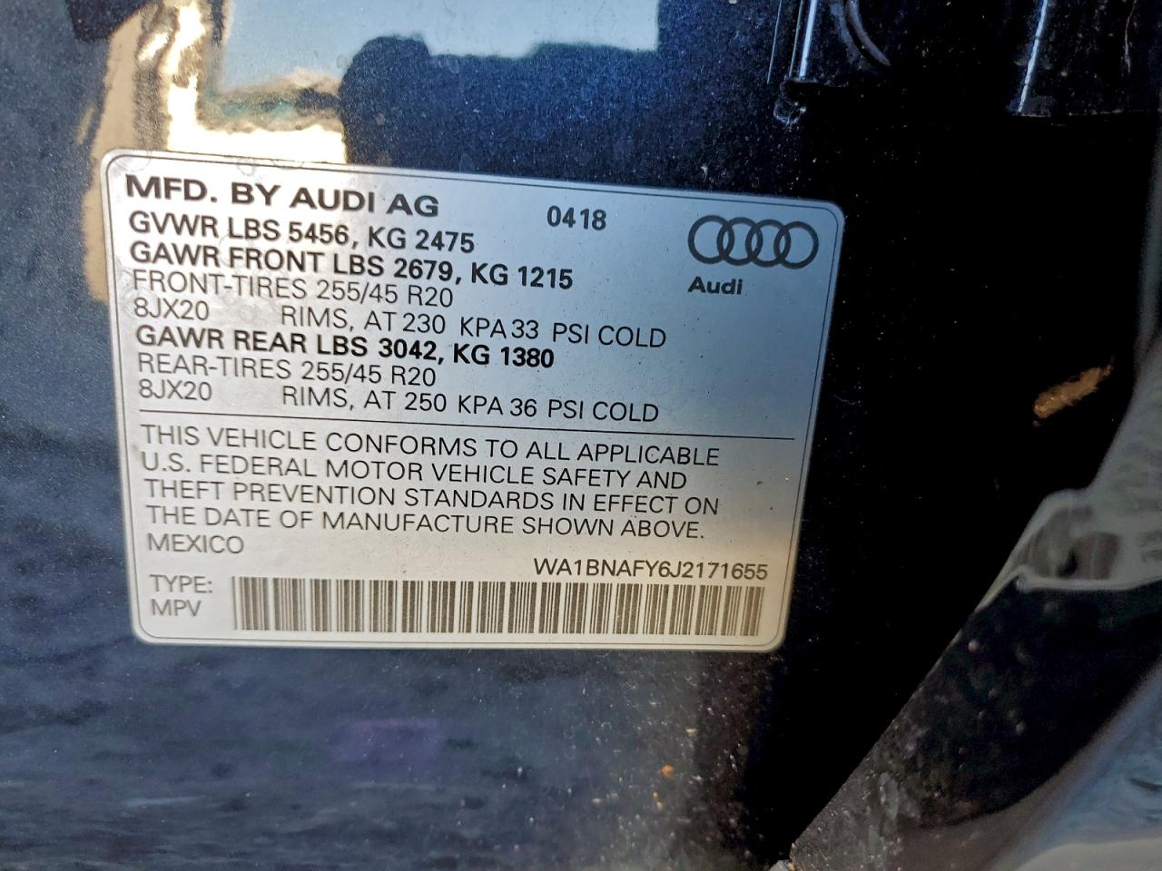 2018 AUDI Q5 PREMIUM PLUS photo 12