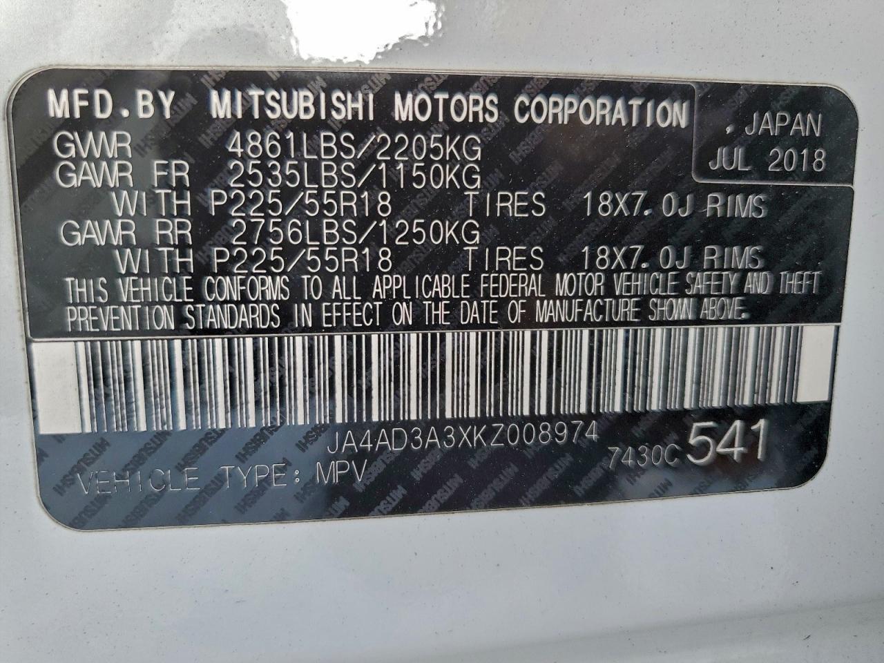 2019 MITSUBISHI OUTLANDER SE photo 14