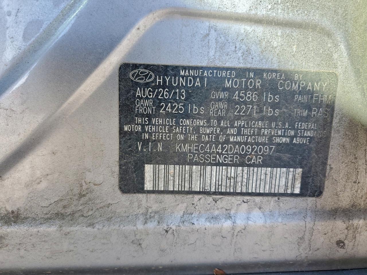 2013 HYUNDAI SONATA HYBRID photo 34