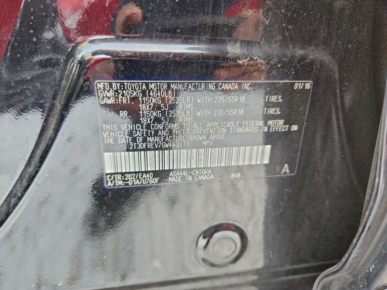 2016 TOYOTA RAV4 LIMITED photo 25