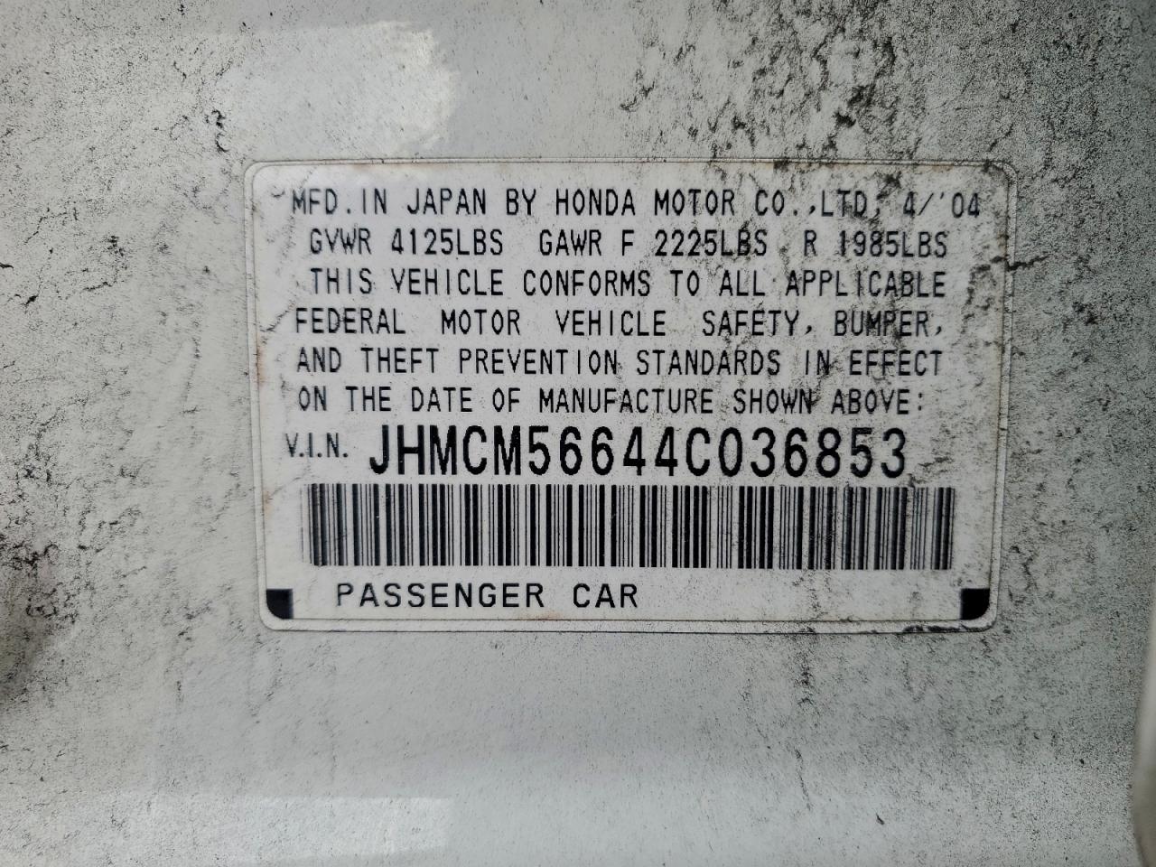 2004 HONDA ACCORD EX photo 45