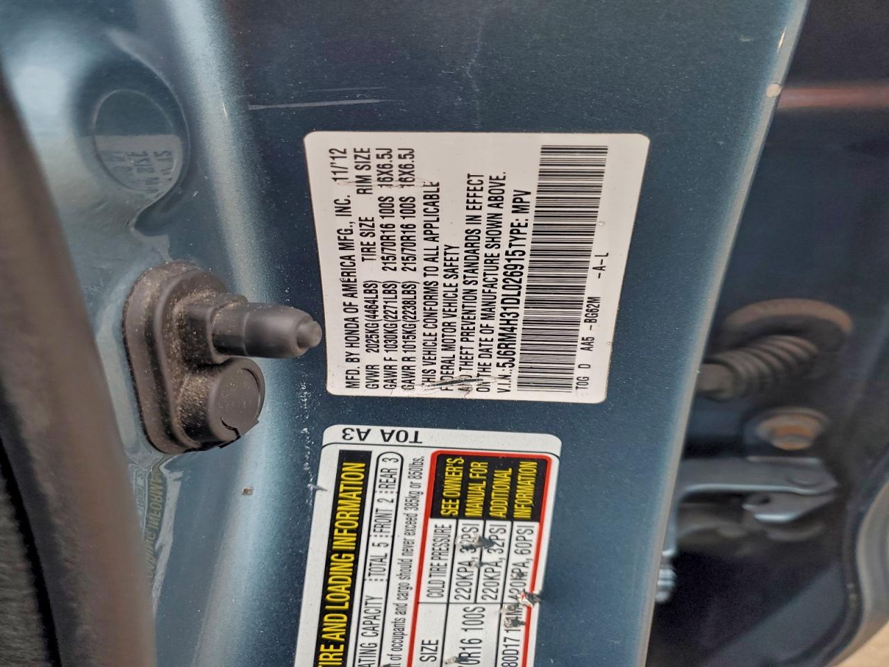 2013 HONDA CR-V LX photo 37