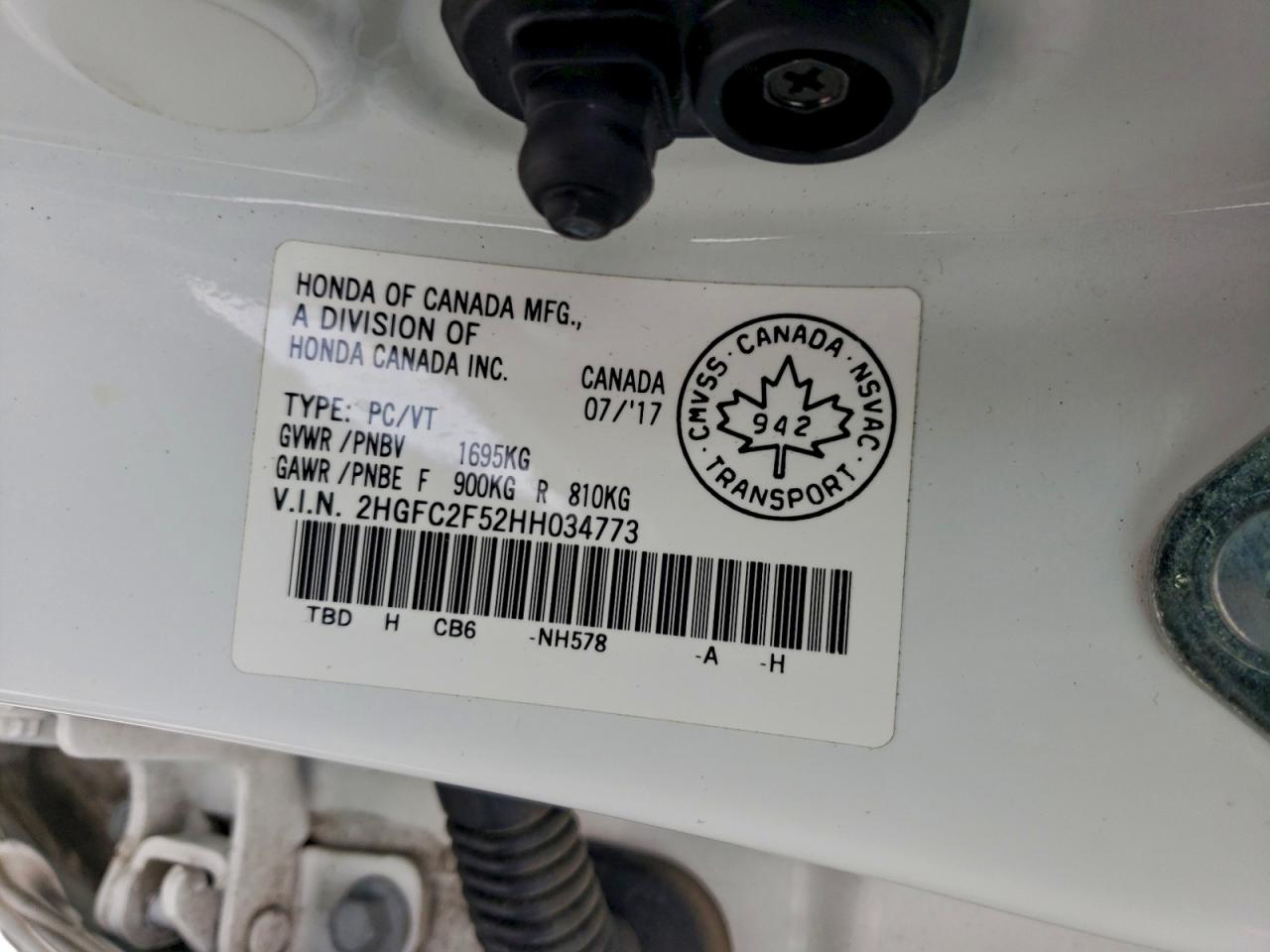2017 HONDA CIVIC LX photo 12