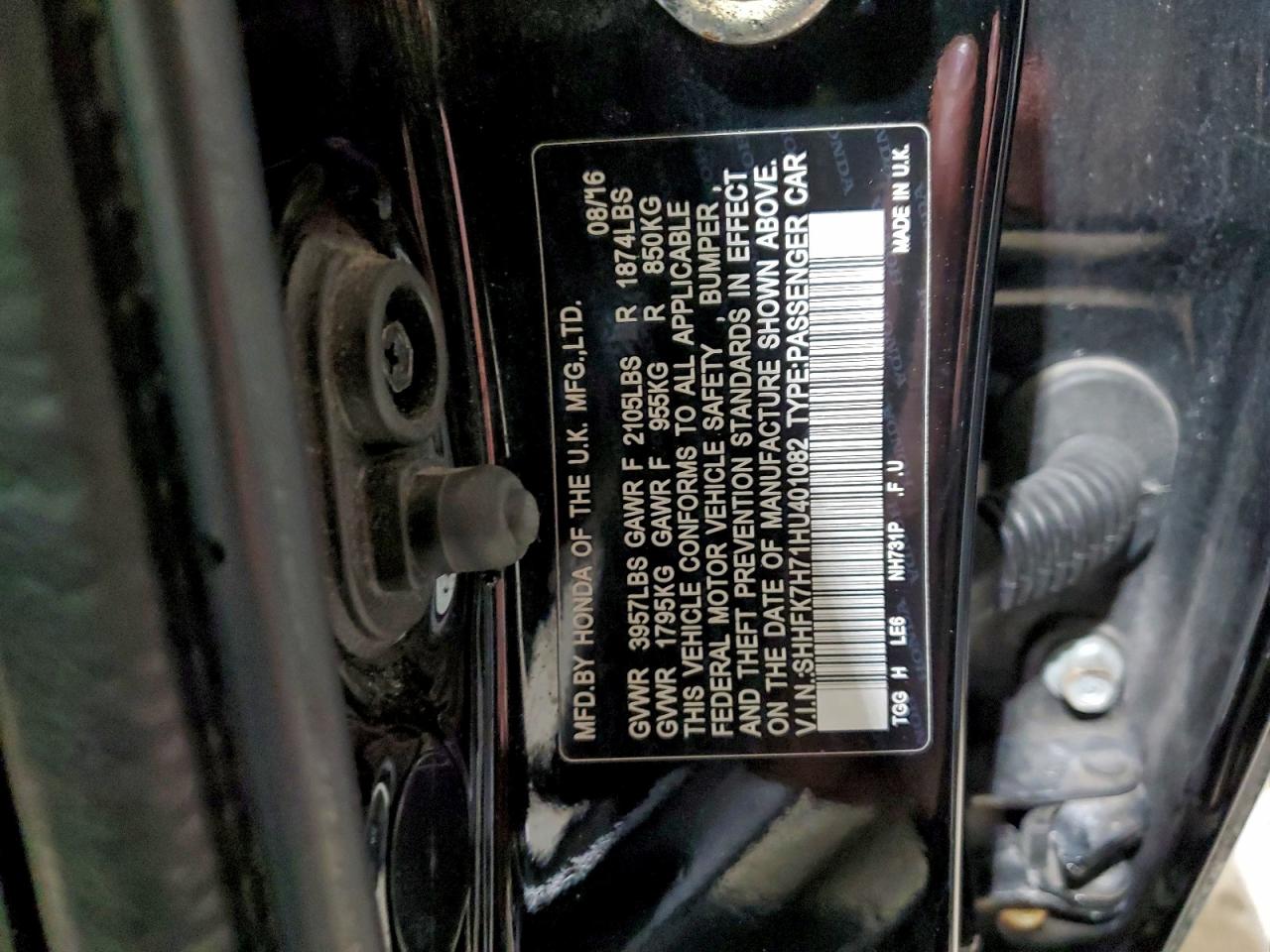 2017 HONDA CIVIC EXL photo 34