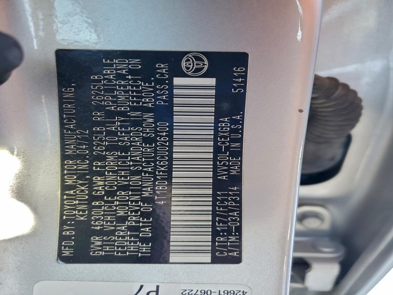 2012 TOYOTA CAMRY HYBRID photo 23