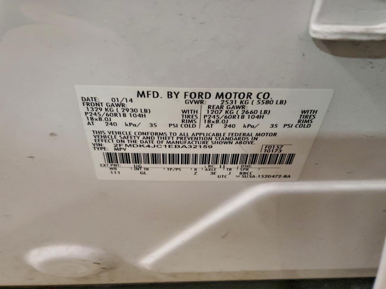 2014 FORD EDGE SEL photo 37