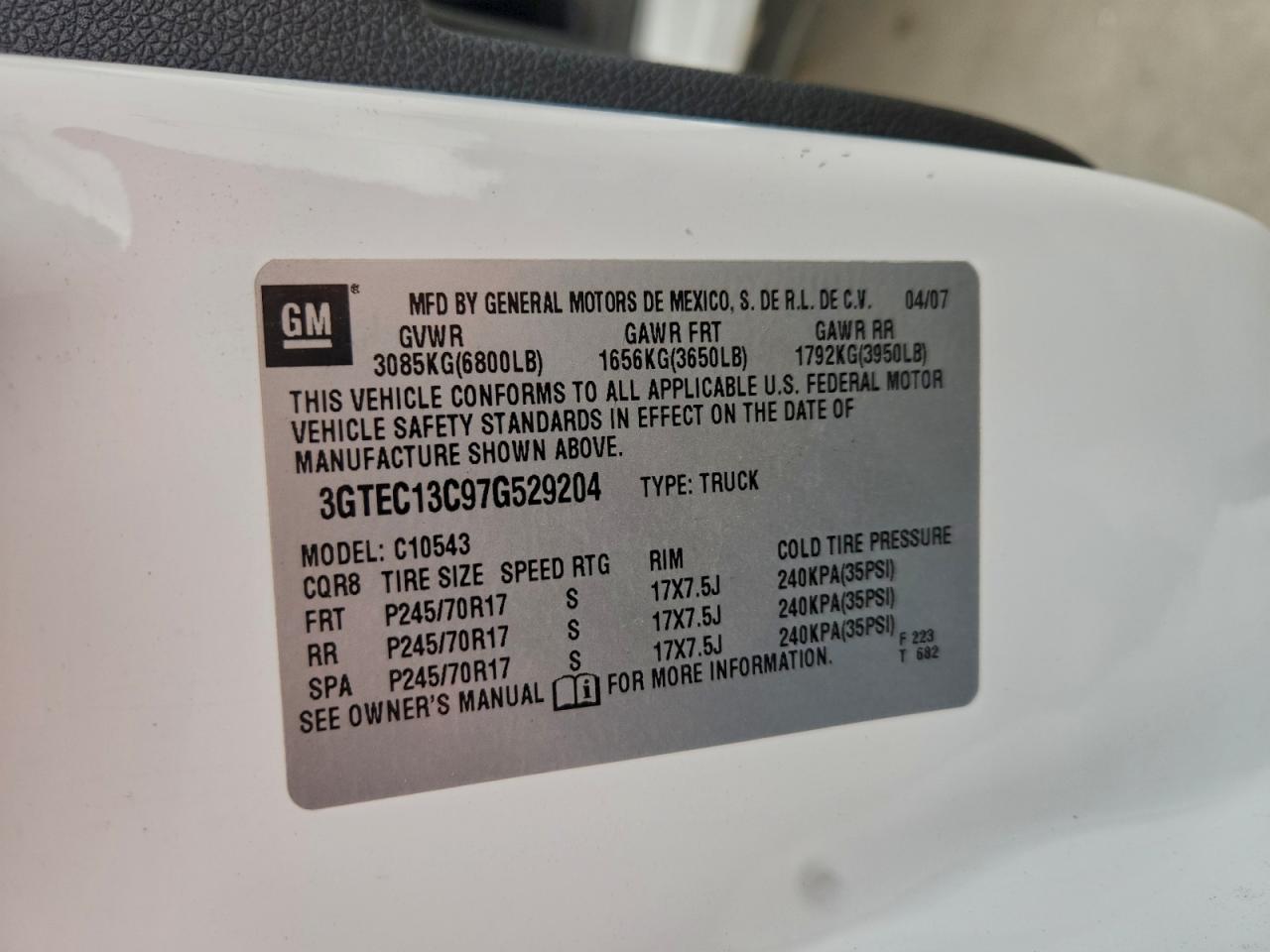 2007 GMC NEW SIERRA C1500 photo 12