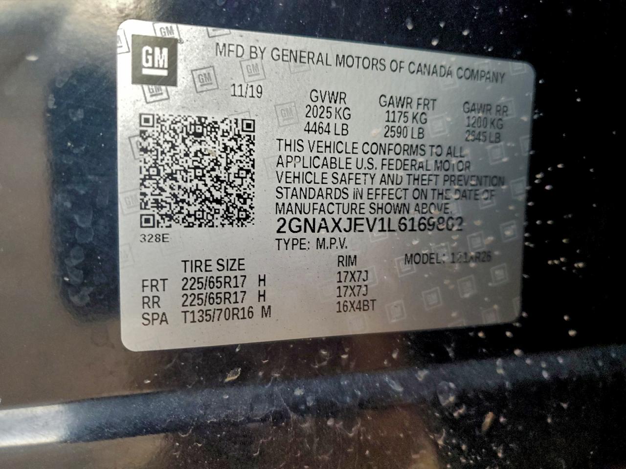 2020 CHEVROLET EQUINOX LT photo 14