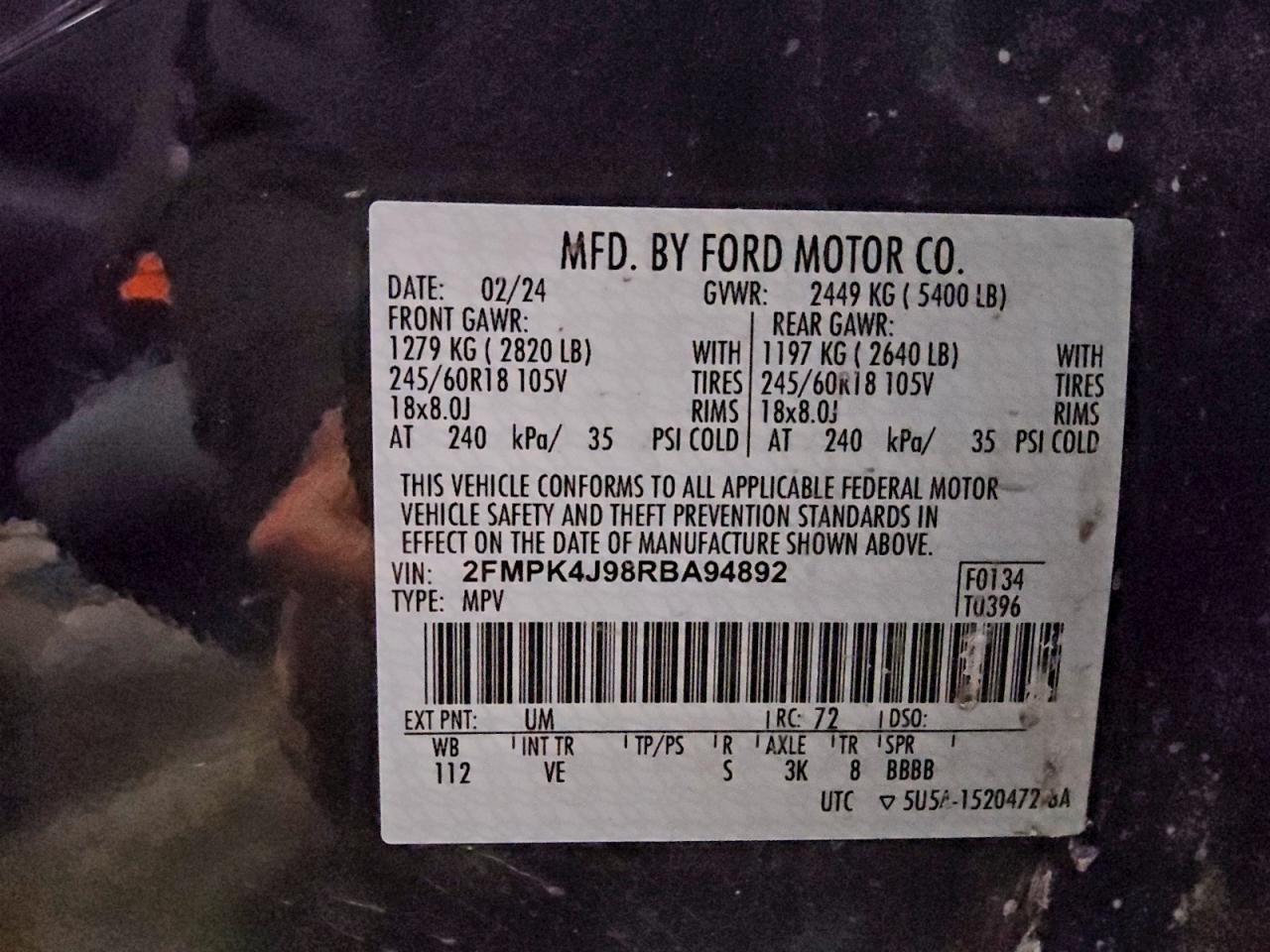2024 FORD EDGE SEL photo 25