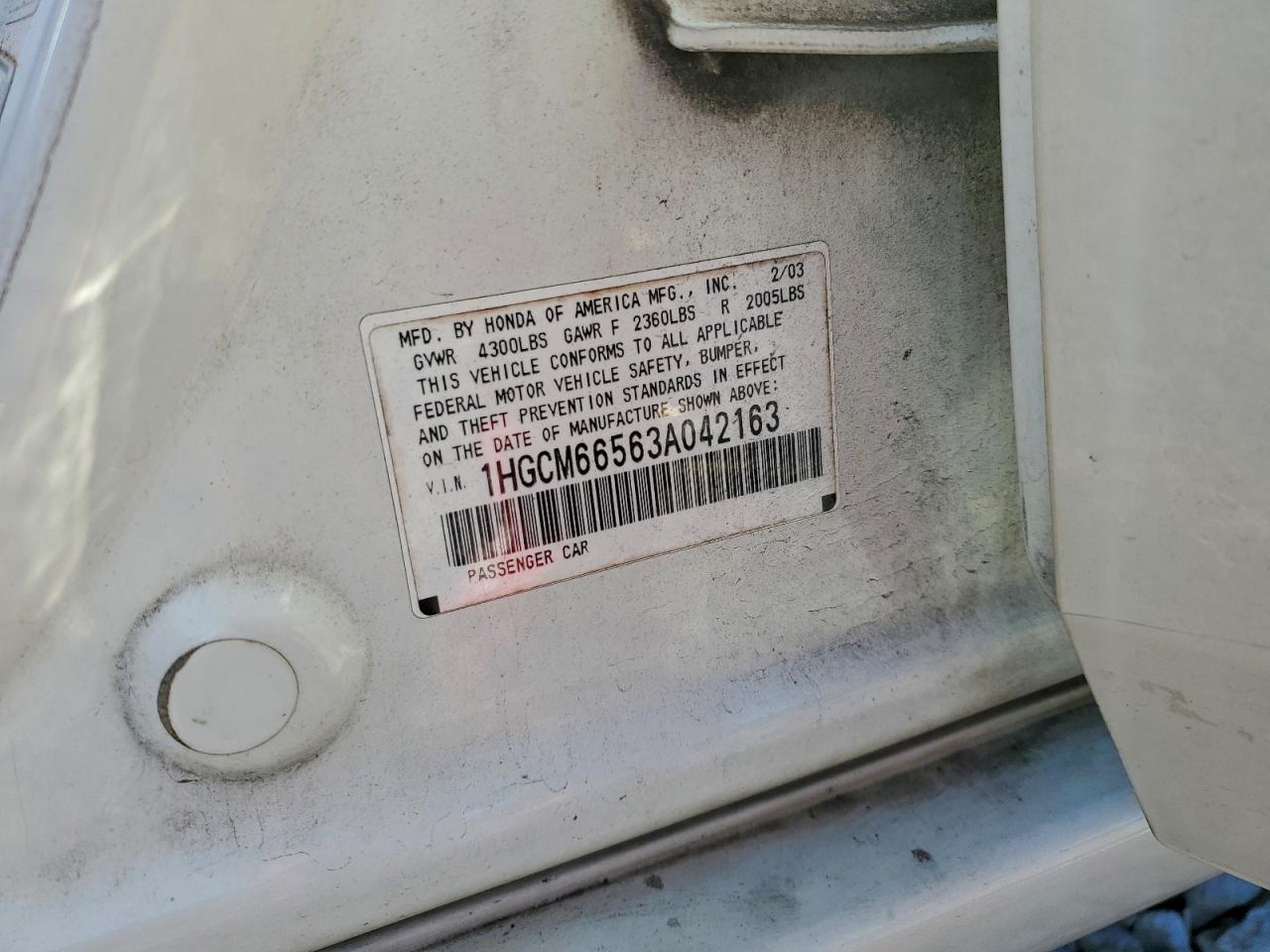2003 HONDA ACCORD EX photo 23