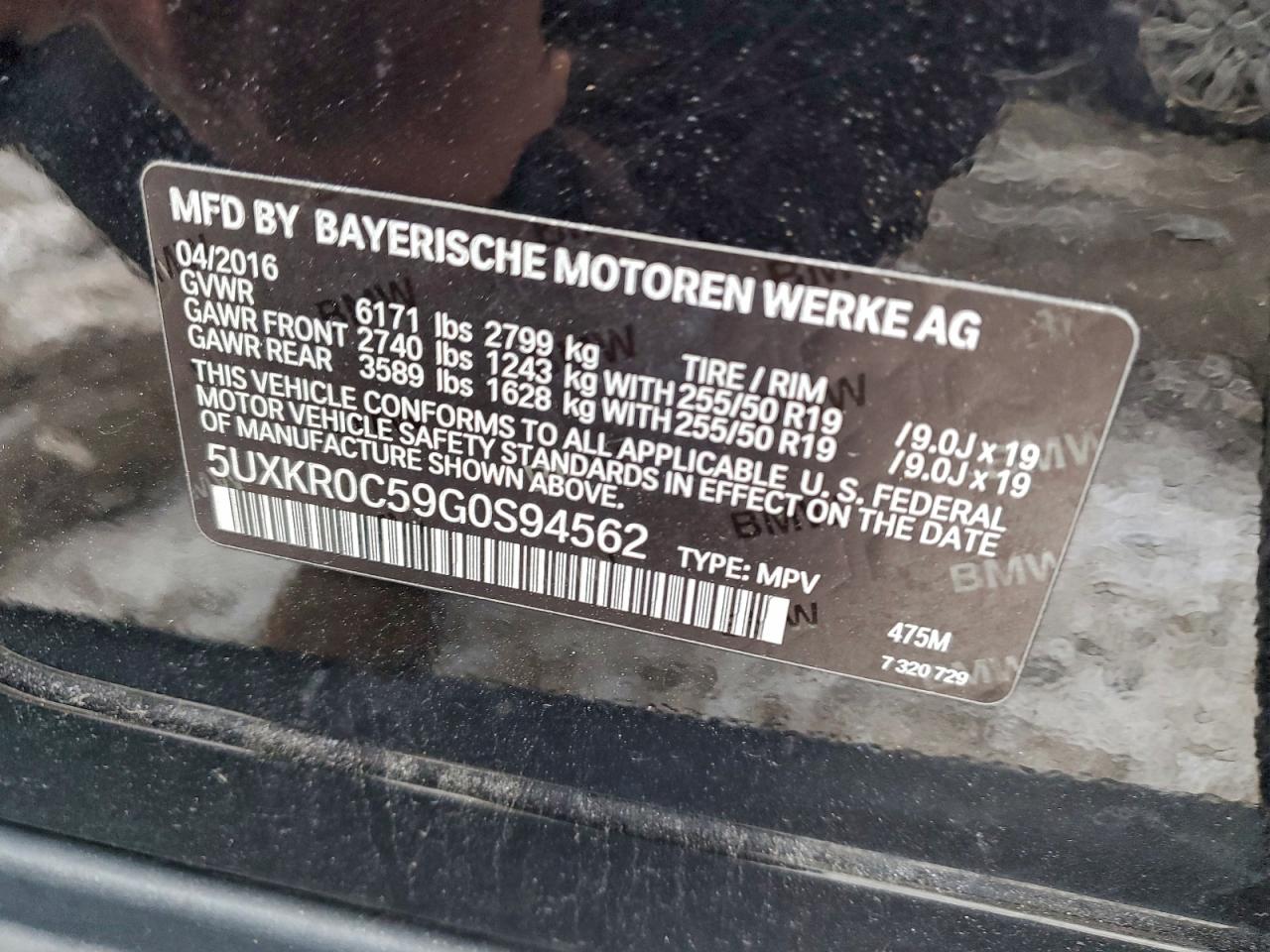 2016 BMW X5 XDRIVE35I photo 13