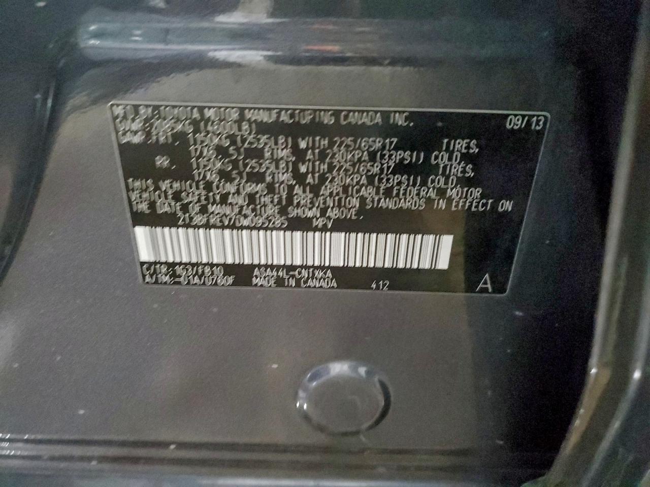 2013 TOYOTA RAV4 LE photo 13