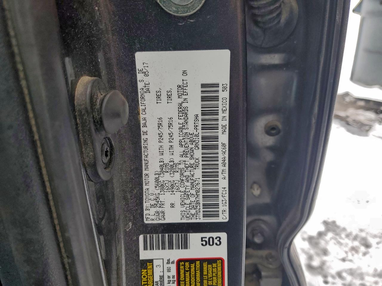 2017 TOYOTA TACOMA DOUBLE CAB photo 12