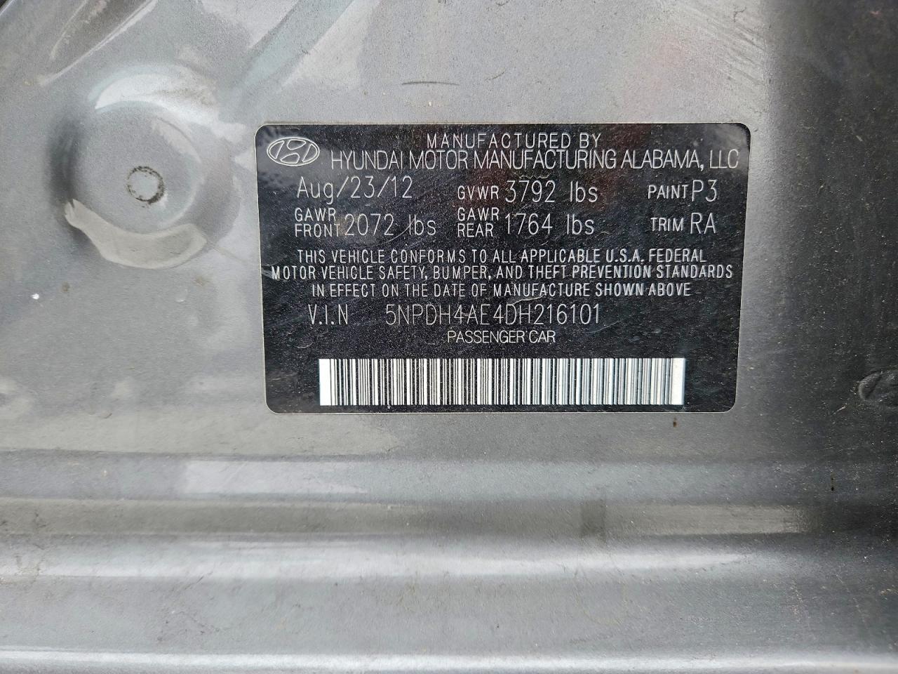 2013 HYUNDAI ELANTRA GLS photo 37